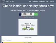 Tablet Screenshot of checkthecar.com